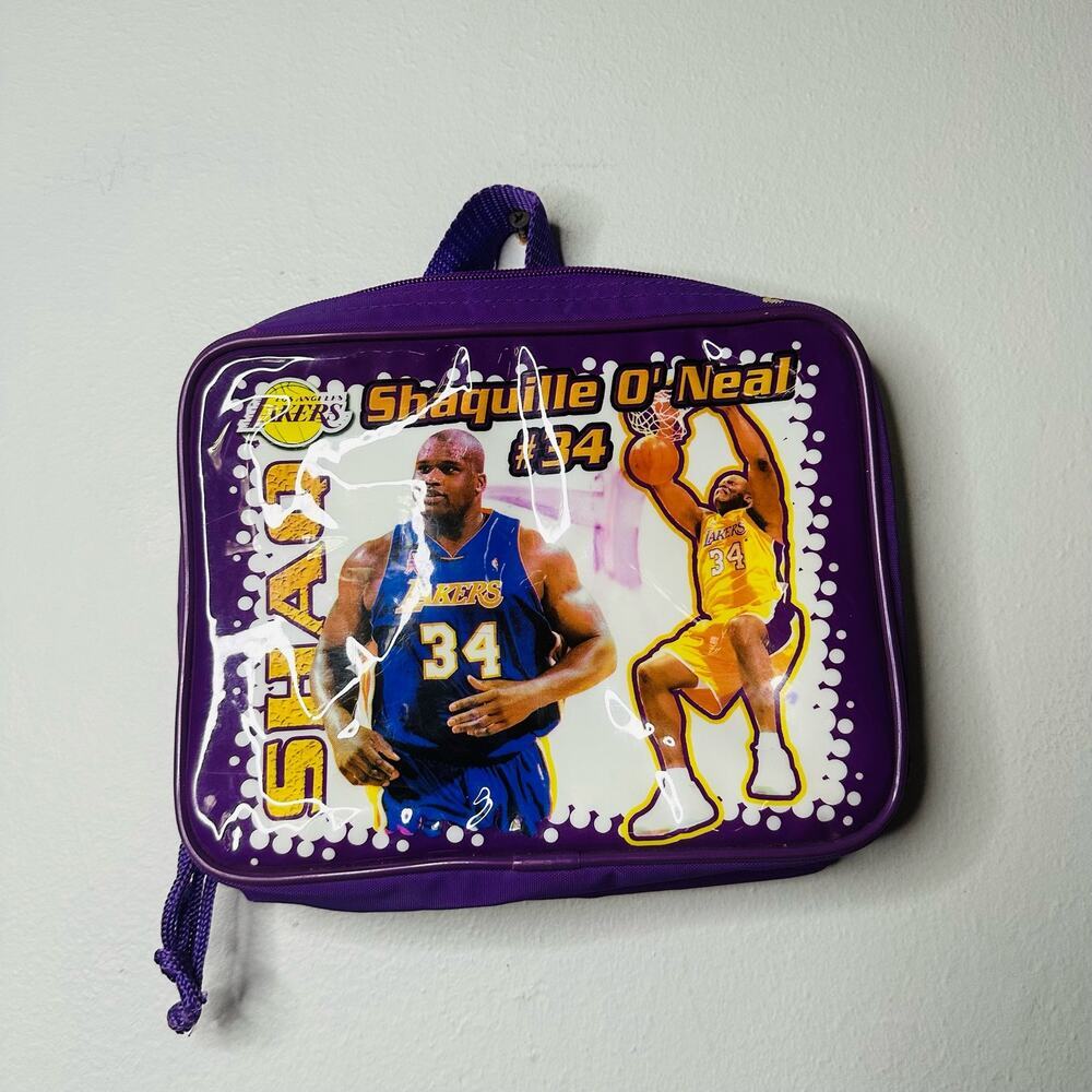 Shaquille O’Neal #34 Purple Small LunchBox LA Lakers Team Basketball Lunchbox